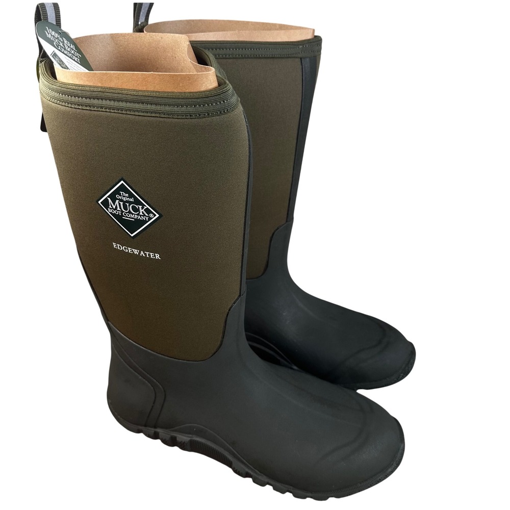 Muck Boot Company Edgewater Hi Boots Mens 13 Moss Green Waterproof Hunting NEW